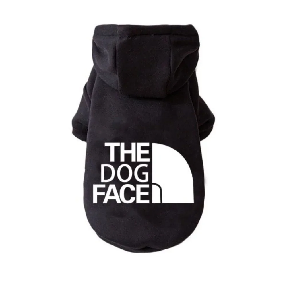 Puppy Pet The Dog Face Black M Fleece Hoodie Coat Jacket Vest Apparel Clothing‎